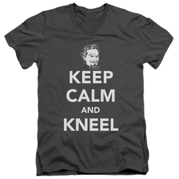 DC Comics Keep Calm And Kneel - Men's V-Neck T-Shirt Men's V-Neck T-Shirt DC Comics   