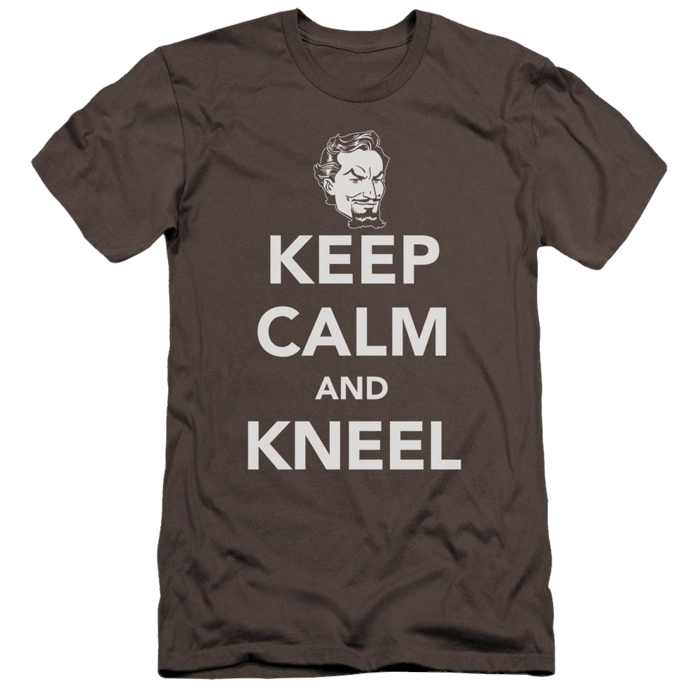 DC Comics Keep Calm And Kneel - Men's Premium Slim Fit T-Shirt Men's Premium Slim Fit T-Shirt DC Comics   