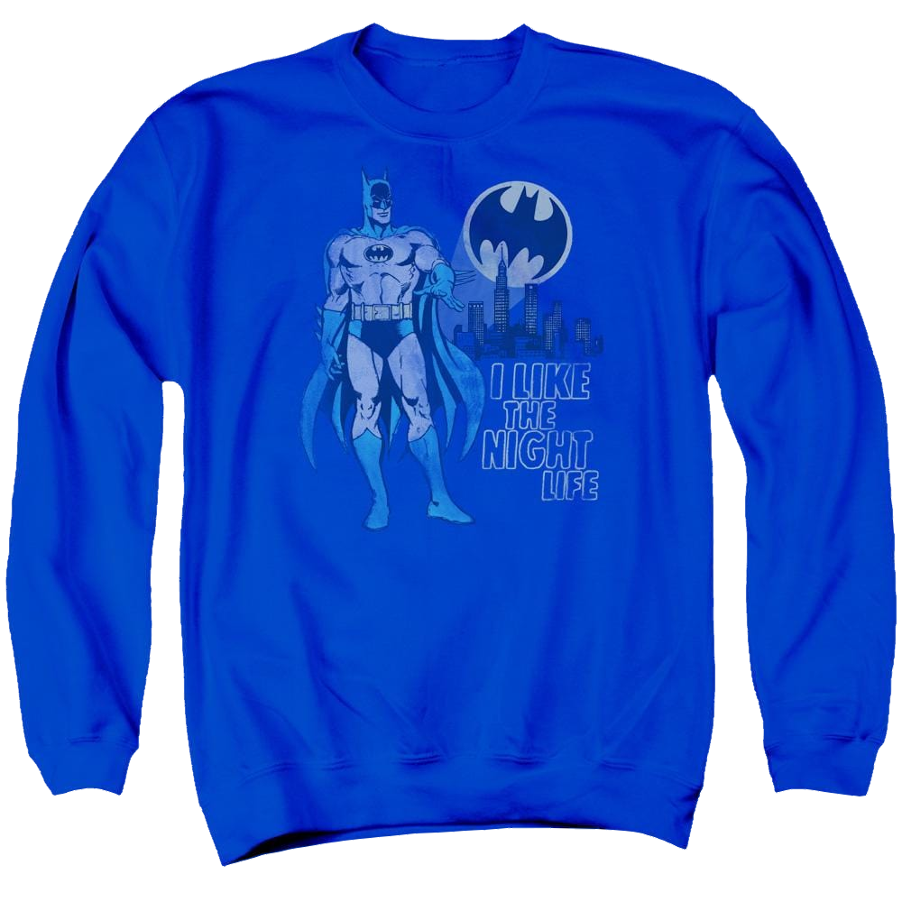 DC Comics Night Life - Men's Crewneck Sweatshirt Men's Crewneck Sweatshirt DC Comics   
