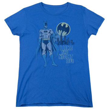 Royal women's t-shirt with DC Comics Night Life graphic