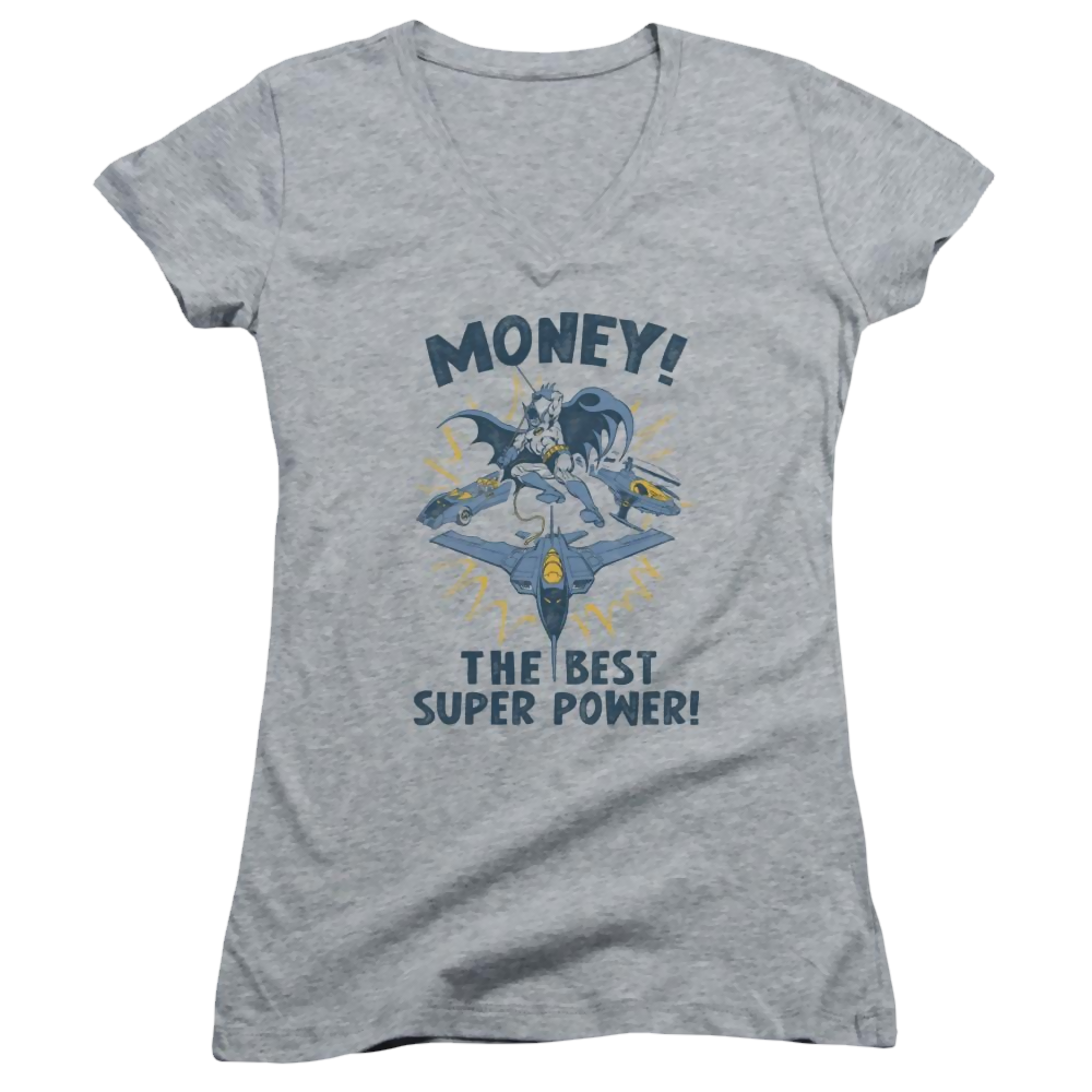 DC Comics Money - Juniors V-Neck T-Shirt Juniors V-Neck T-Shirt Batman   