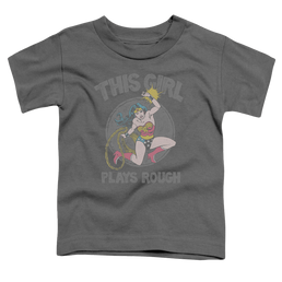 Wonder Woman Plays Rough - Kid's T-Shirt Kid's T-Shirt (Ages 4-7) Wonder Woman   