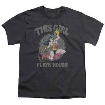 Wonder Woman Plays Rough - Youth T-Shirt Youth T-Shirt (Ages 8-12) Wonder Woman   