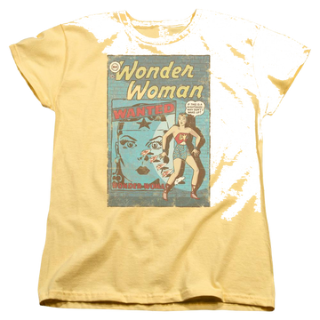 Banana women's t-shirt with Wonder Woman DC Comics Ww Wanted graphic