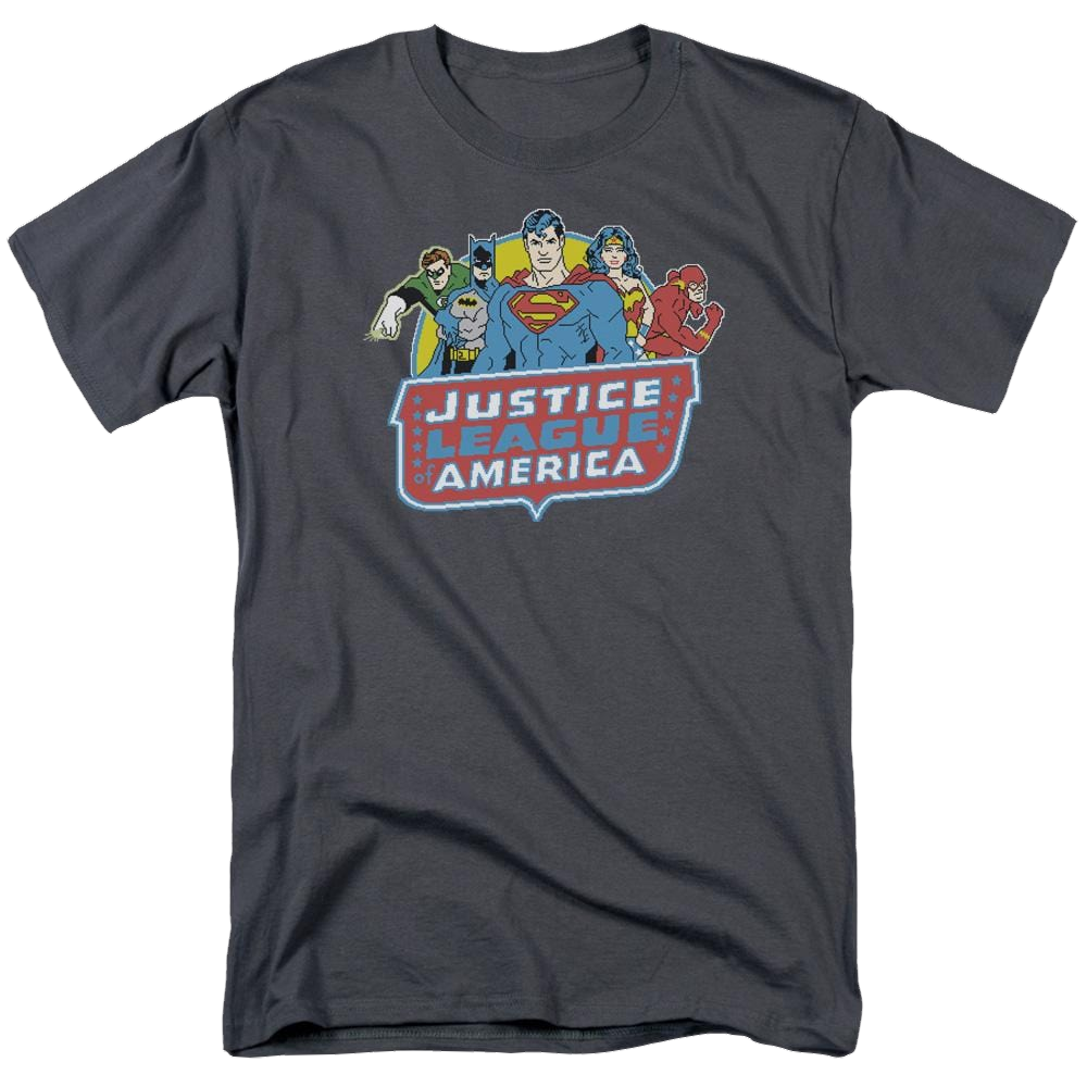 DC Comics 8 Bit League - Men's Regular Fit T-Shirt Men's Regular Fit T-Shirt Justice League   
