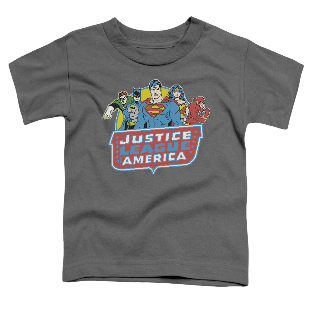 Justice League 8 Bit League - Toddler T-Shirt Toddler T-Shirt Justice League   
