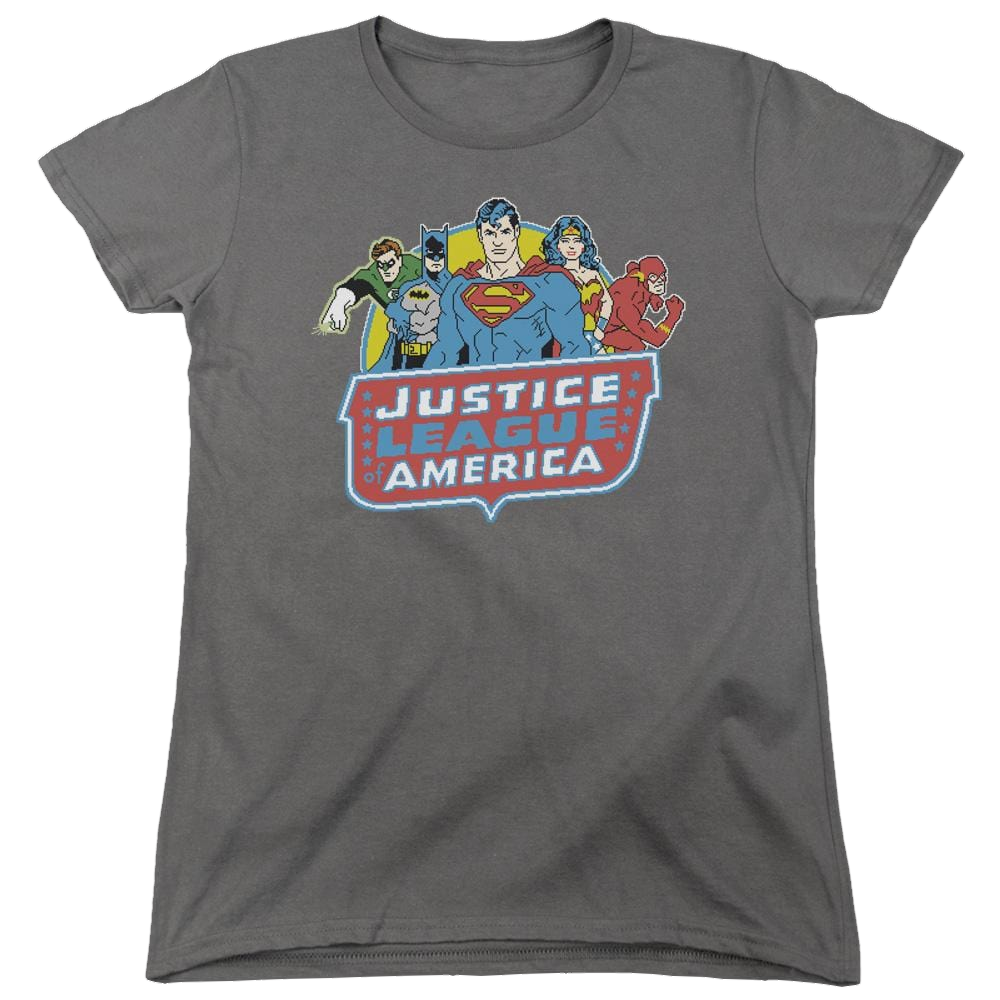 DC Comics 8 Bit League - Women's T-Shirt Women's T-Shirt Justice League   