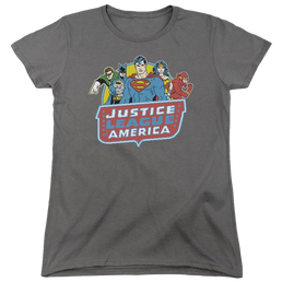 DC Comics 8 Bit League - Women's T-Shirt Women's T-Shirt Justice League   