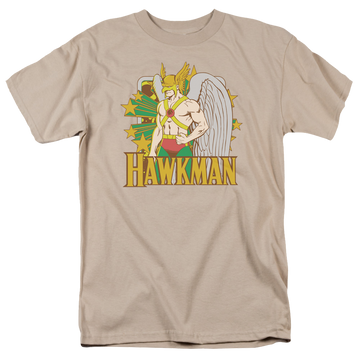 Sand men's regular fit t-shirt with Hawkman Stars graphic