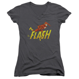 Flash, The 8 Bit Flash - Juniors V-Neck T-Shirt Juniors V-Neck T-Shirt The Flash   