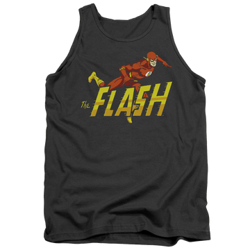 Black men's tank with The Flash 8 Bit Flash graphic