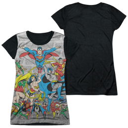 DC Comics Justice League Assemble - Juniors Black Back T-Shirt Juniors Black Back T-Shirt Justice League   