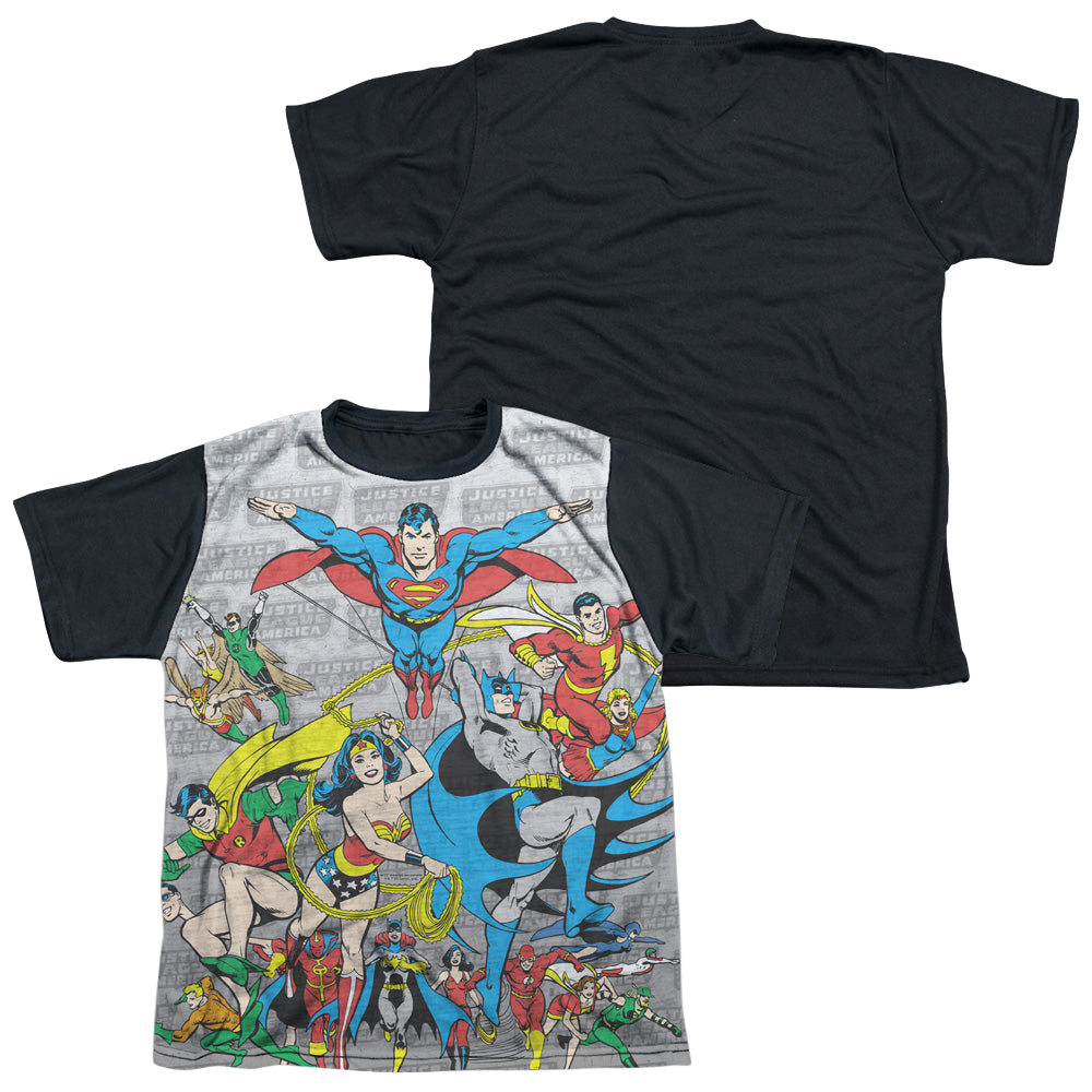 Justice League Justice League Assemble - Youth Black Back T-Shirt Youth Black Back T-Shirt (Ages 8-12) Justice League   