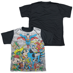 Justice League Justice League Assemble - Youth Black Back T-Shirt Youth Black Back T-Shirt (Ages 8-12) Justice League   