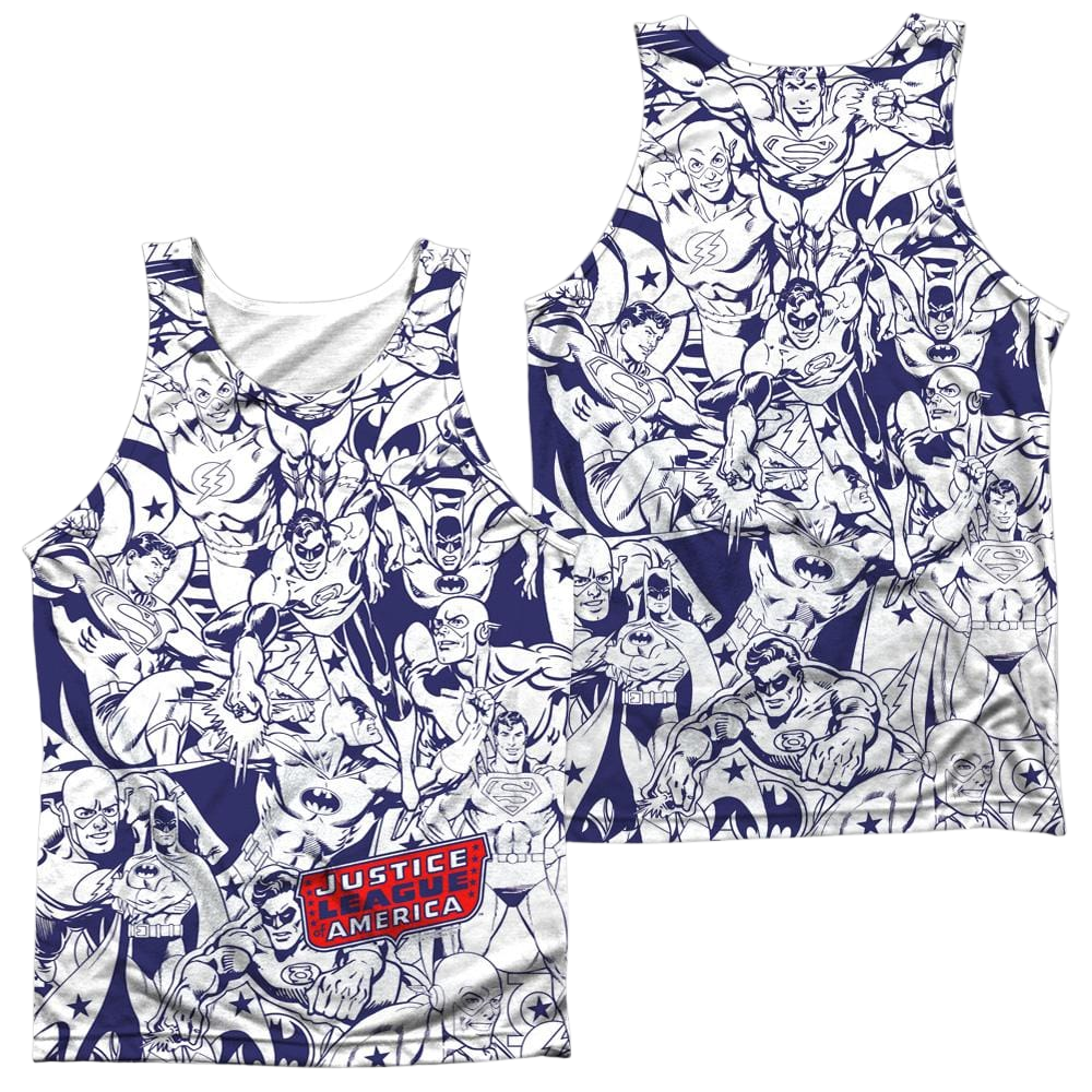 DC Comics Justice All Around Men's All Over Print Tank Men's All Over Print Tank Justice League   