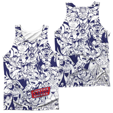 DC Comics Justice All Around Men's All Over Print Tank Men's All Over Print Tank Justice League   