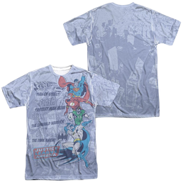 DC Comics Good Guys Men's All Over Print T-Shirt Men's All-Over Print T-Shirt Justice League   