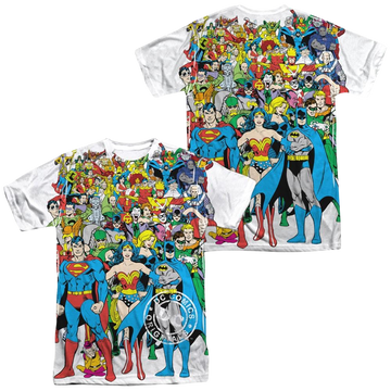 DC Comics Original Universe Men's All Over Print T-Shirt Men's All-Over Print T-Shirt Justice League   