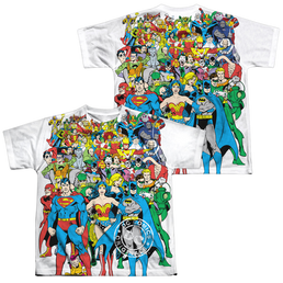 Justice League Original Universe - Youth All-Over Print T-Shirt Youth All-Over Print T-Shirt (Ages 8-12) Justice League   