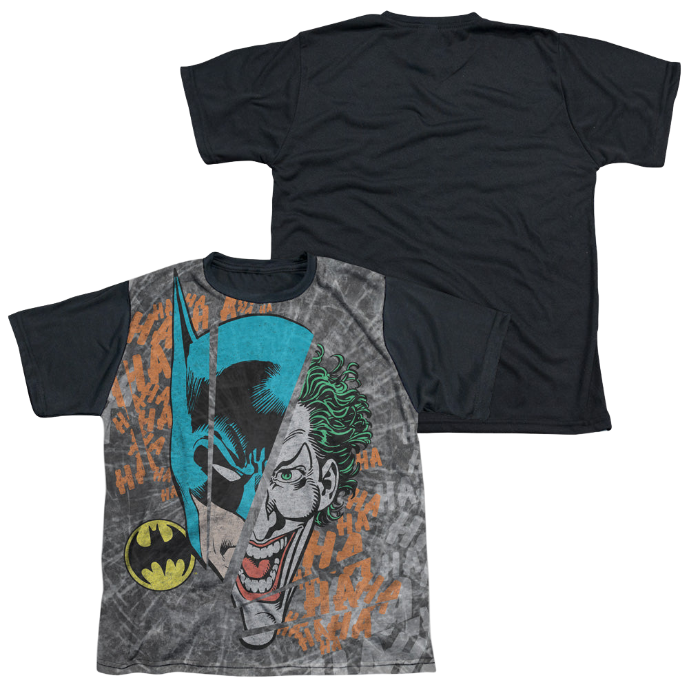 DC Batman Broken Visage - Youth Black Back T-Shirt Youth Black Back T-Shirt (Ages 8-12) Batman   