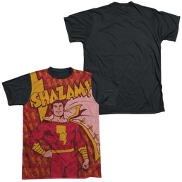 DC Comics Shazam Bolts - Men's Black Back T-Shirt Men's Black Back T-Shirt Shazam   