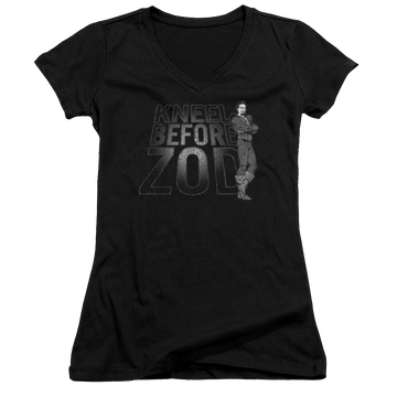 DC Comics Kneel Zod - Juniors V-Neck T-Shirt Juniors V-Neck T-Shirt Superman   