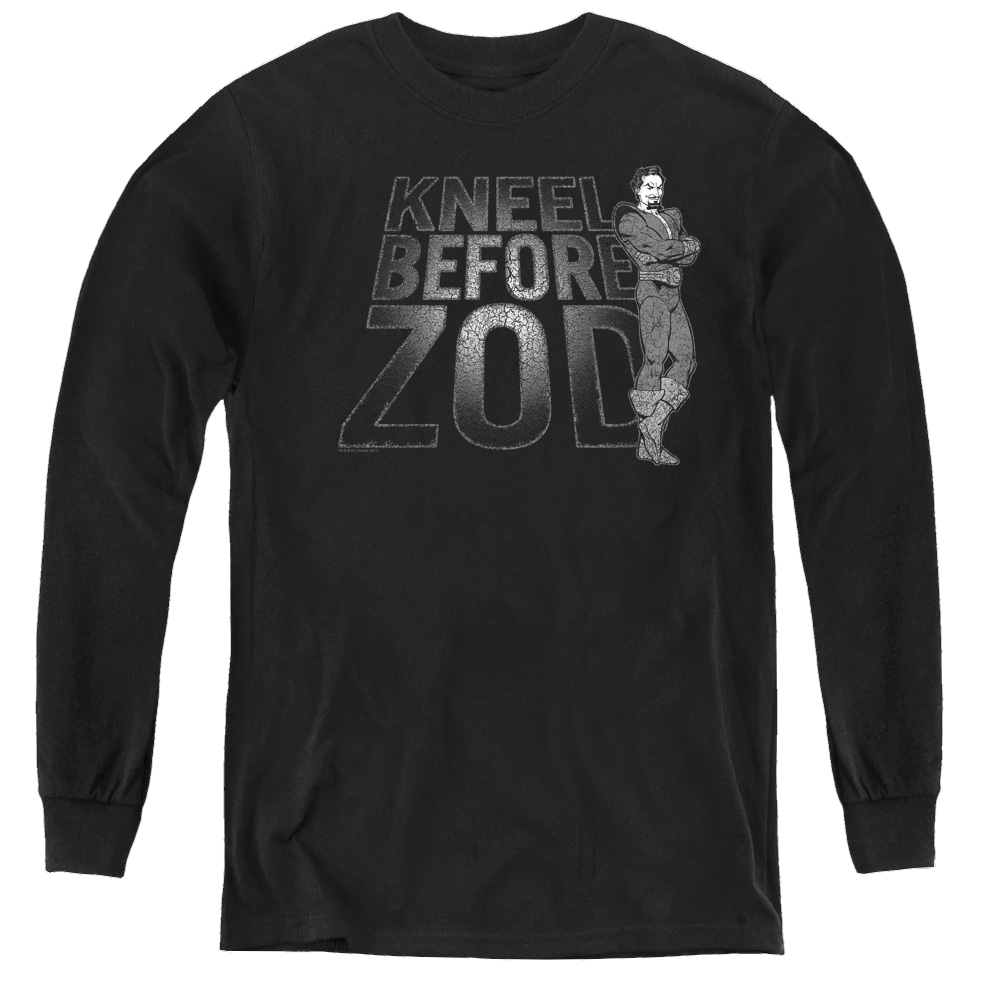 Superman Kneel Zod - Youth Long Sleeve T-Shirt Youth Long Sleeve T-Shirt Superman   