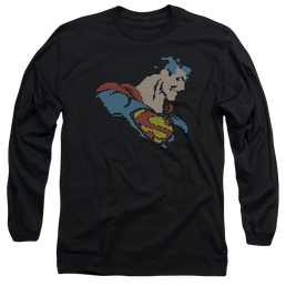 DC Comics Lite Brite Superman - Men's Long Sleeve T-Shirt Men's Long Sleeve T-Shirt Superman   