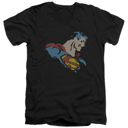 DC Comics Lite Brite Superman - Men's V-Neck T-Shirt Men's V-Neck T-Shirt Superman   