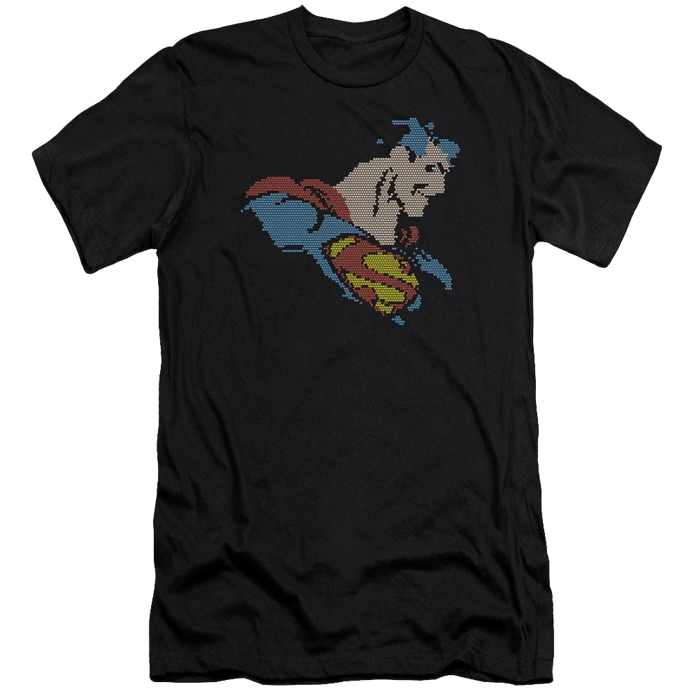 Dc Lite Brite Superman Premium Adult Slim Fit T-Shirt Men's Premium Slim Fit T-Shirt Superman   