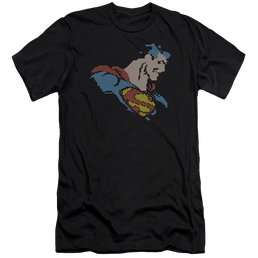 Dc Lite Brite Superman Premium Adult Slim Fit T-Shirt Men's Premium Slim Fit T-Shirt Superman   