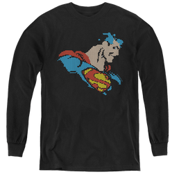 Superman Lite Brite Superman - Youth Long Sleeve T-Shirt Youth Long Sleeve T-Shirt Superman   