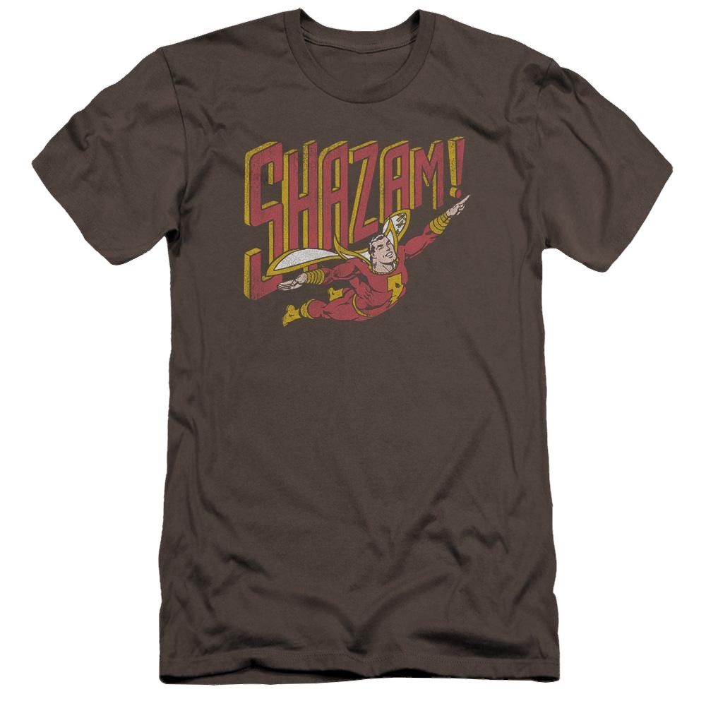 DC Comics Retro Marvel - Men's Premium Slim Fit T-Shirt Men's Premium Slim Fit T-Shirt Shazam   