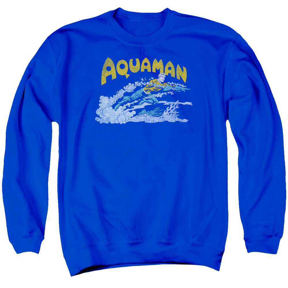Aquaman Aqua Swim - Men's Crewneck Sweatshirt Men's Crewneck Sweatshirt Aquaman   