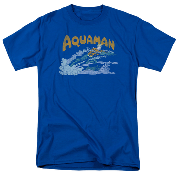 Royal men's regular fit t-shirt with Aquaman Aqua Swim graphic