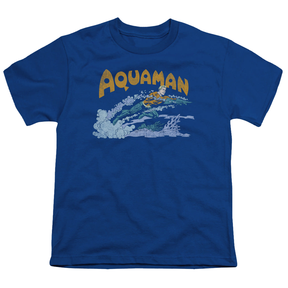 Aquaman Aqua Swim - Youth T-Shirt Youth T-Shirt (Ages 8-12) Aquaman   