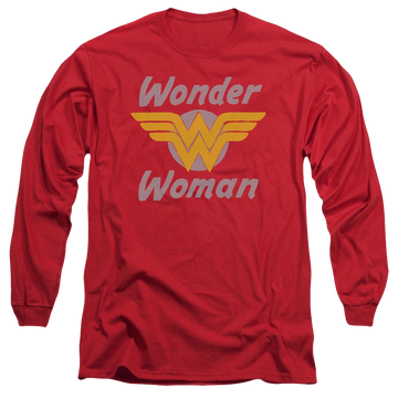 Red men's long sleeve t-shirt with Wonder Woman DC Comics Wonder Wings graphic
