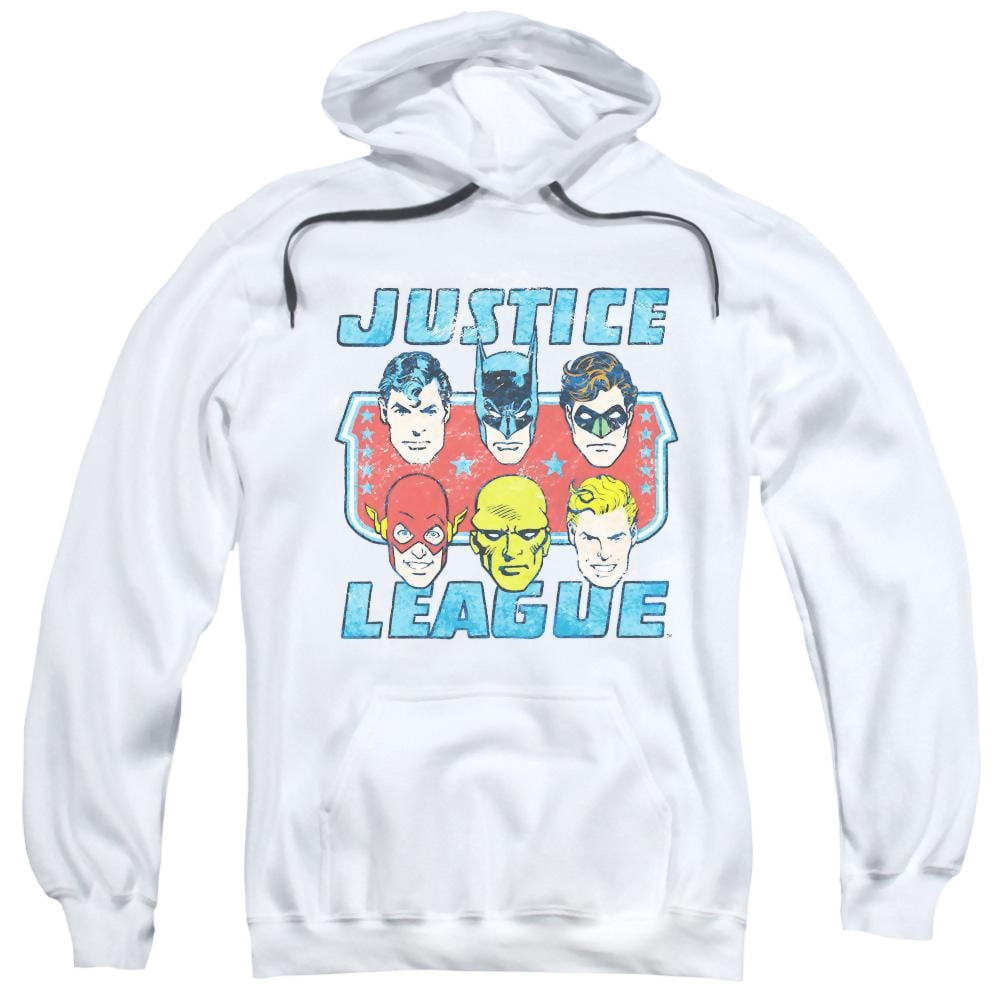 DC Comics Faces Of Justice - Pullover Hoodie Pullover Hoodie Justice League   