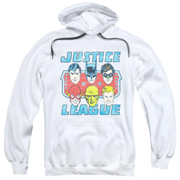 DC Comics Faces Of Justice - Pullover Hoodie Pullover Hoodie Justice League   