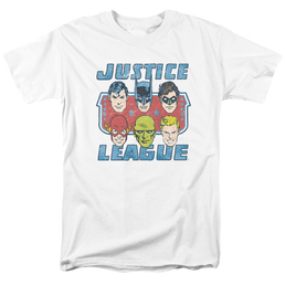 DC Comics Faces Of Justice - Men's Regular Fit T-Shirt Men's Regular Fit T-Shirt Justice League   