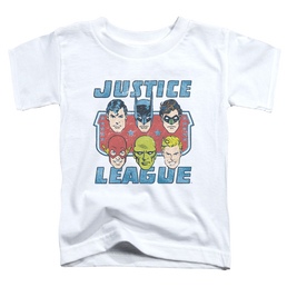 Justice League Faces Of Justice - Toddler T-Shirt Toddler T-Shirt Justice League   
