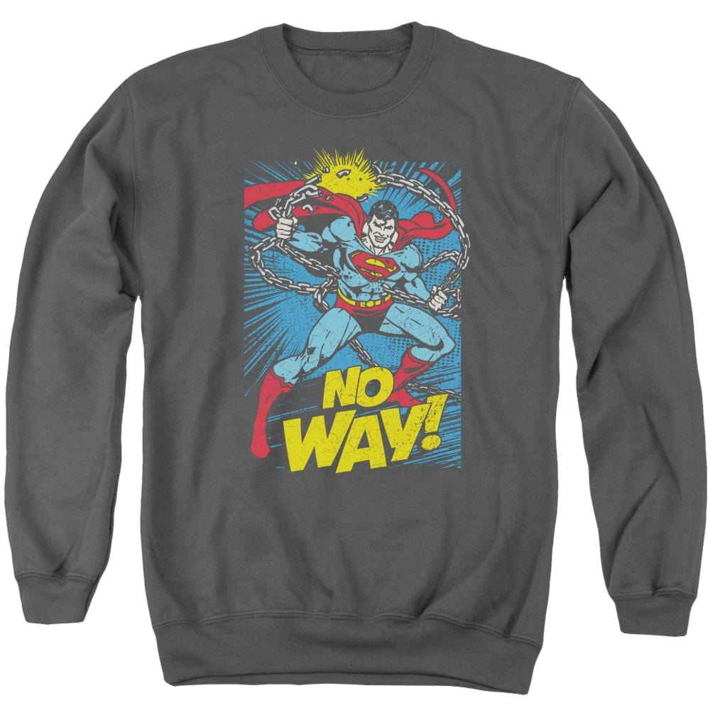DC Comics No Way - Men's Crewneck Sweatshirt Men's Crewneck Sweatshirt Superman   