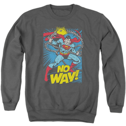 DC Comics No Way - Men's Crewneck Sweatshirt Men's Crewneck Sweatshirt Superman   