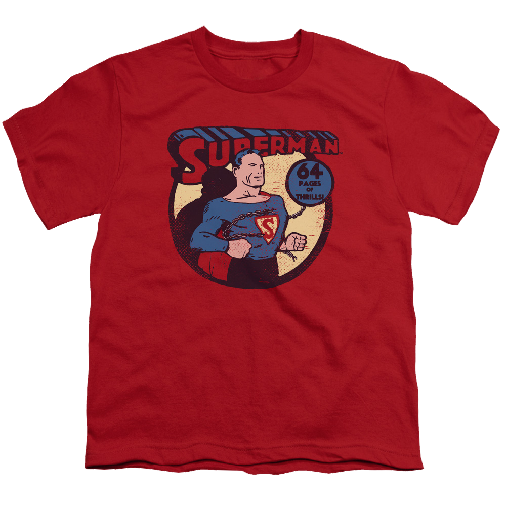 Superman Man of Steel Superman 64 - Youth T-Shirt Youth T-Shirt (Ages 8-12) Superman   
