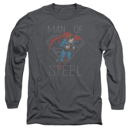 DC Comics Hardened Heart - Men's Long Sleeve T-Shirt Men's Long Sleeve T-Shirt Superman   