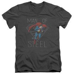 DC Comics Hardened Heart - Men's V-Neck T-Shirt Men's V-Neck T-Shirt Superman   