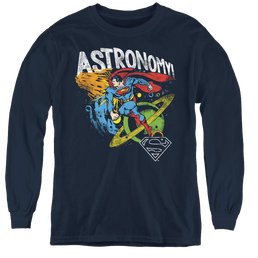 Superman Astronomy - Youth Long Sleeve T-Shirt Youth Long Sleeve T-Shirt Superman   