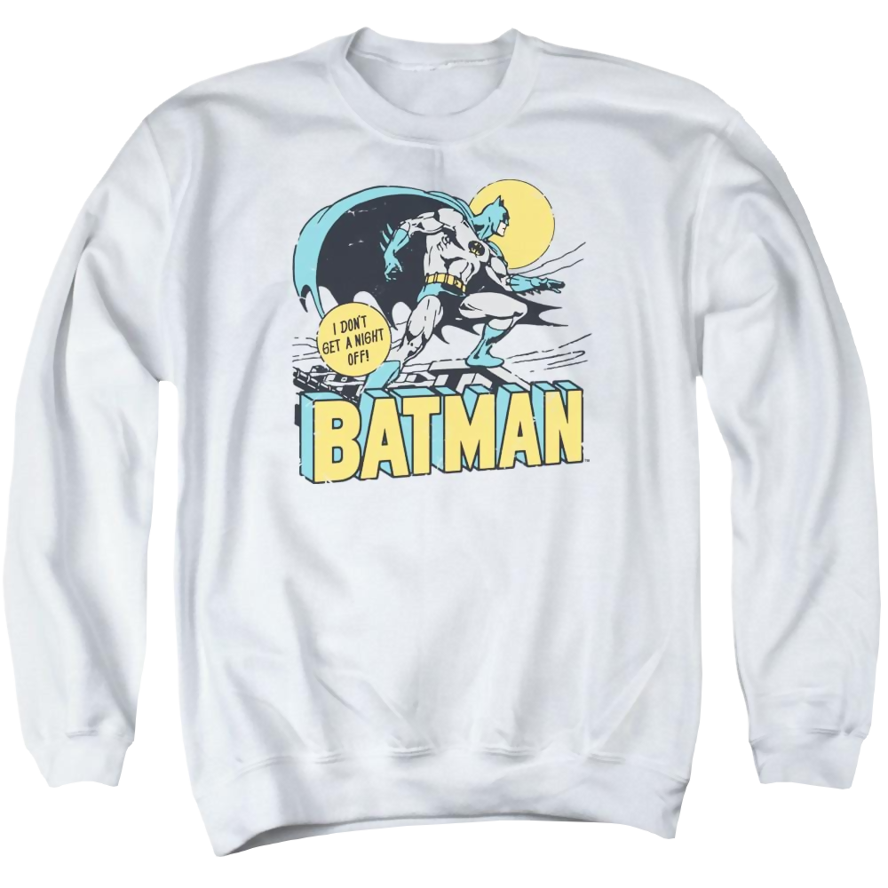 DC Comics Night Off - Men's Crewneck Sweatshirt Men's Crewneck Sweatshirt Batman   