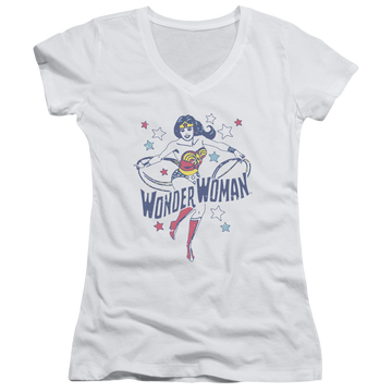 DC Comics Wonder Stars - Juniors V-Neck T-Shirt Juniors V-Neck T-Shirt Wonder Woman   