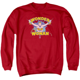 DC Comics Flying Through - Men's Crewneck Sweatshirt Men's Crewneck Sweatshirt Wonder Woman   